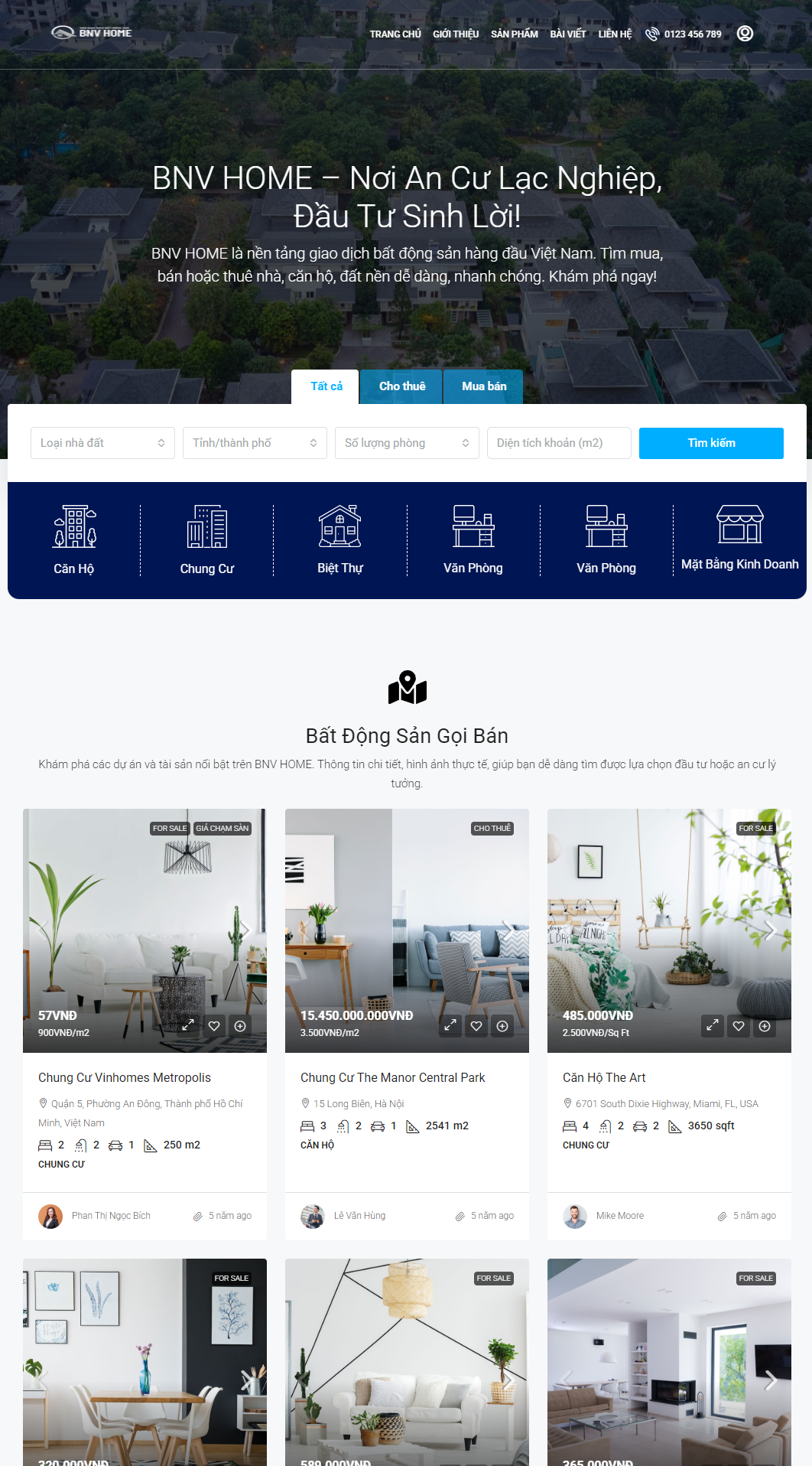 Mẫu Website Giao Dịch Bất Động Sản – Giải Pháp Toàn Diện Cho Mọi Nhu Cầu