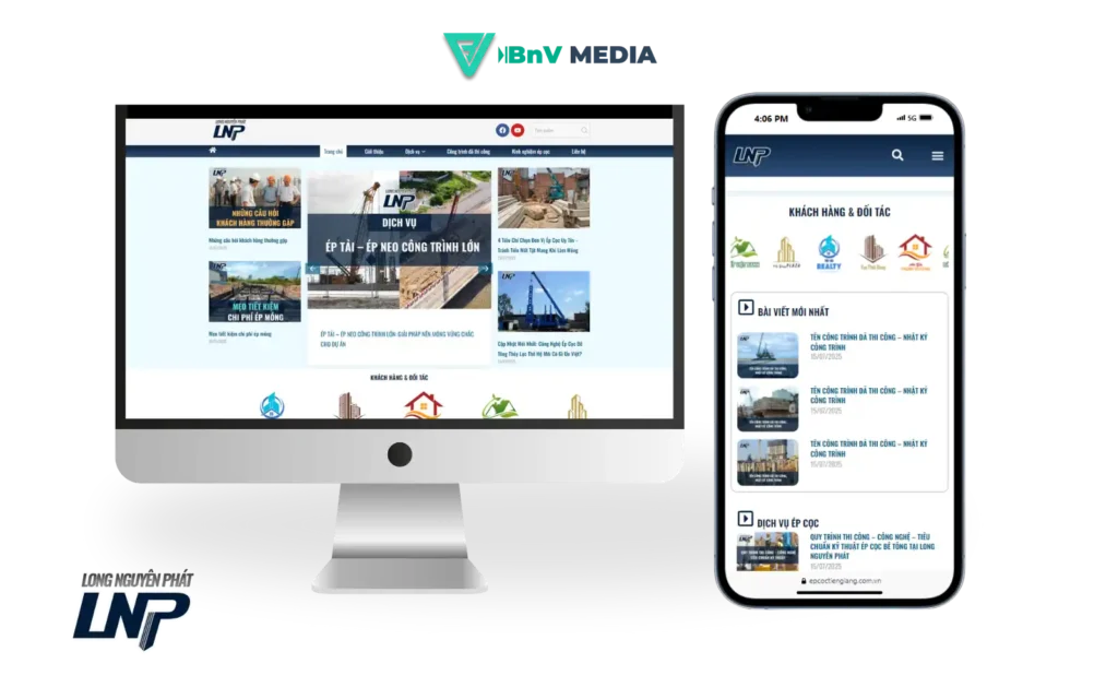 Website công ty ép cọc bê tông Long Nguyên Phát