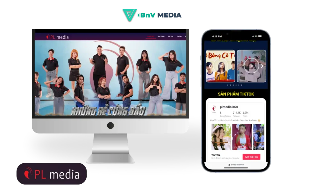 WEBSITE GIỚI THIỆU DỊCH VỤ SẢN XUẤT MEDIA – PL MEDIA