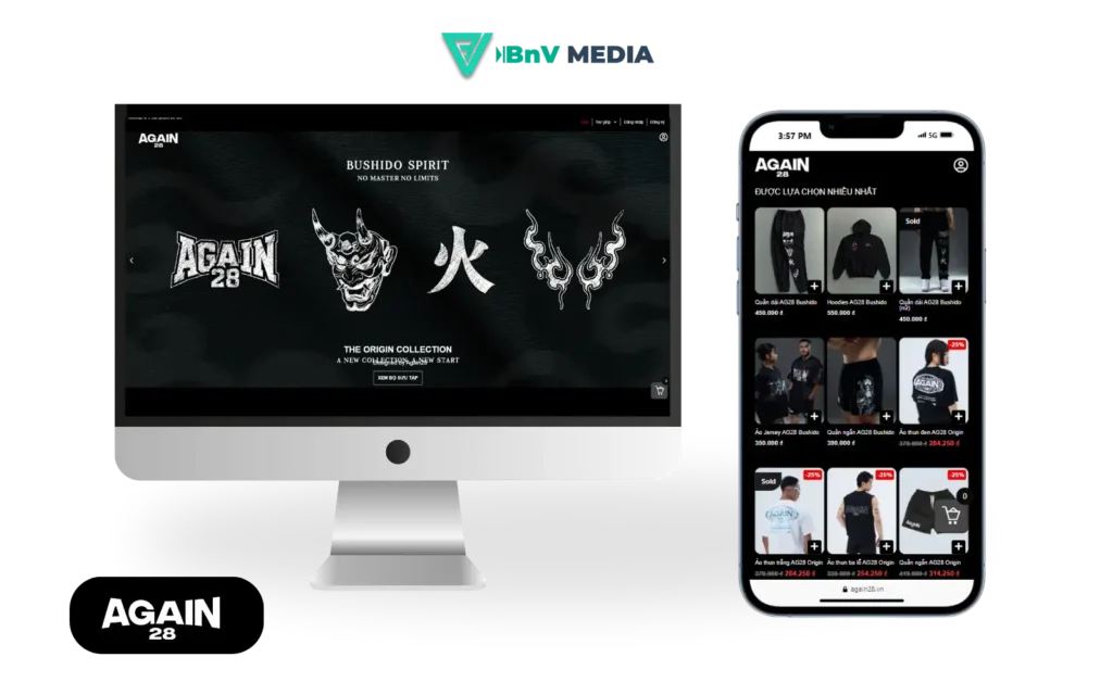Thiết kế website theo nhận diện thương hiệu – Again 28